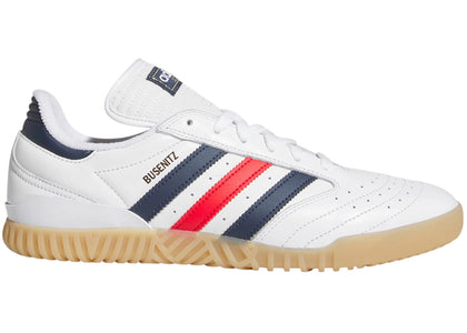 adidas Busenitz Indoor Super White Navy Better Scarlet - authentic adidas sneakers