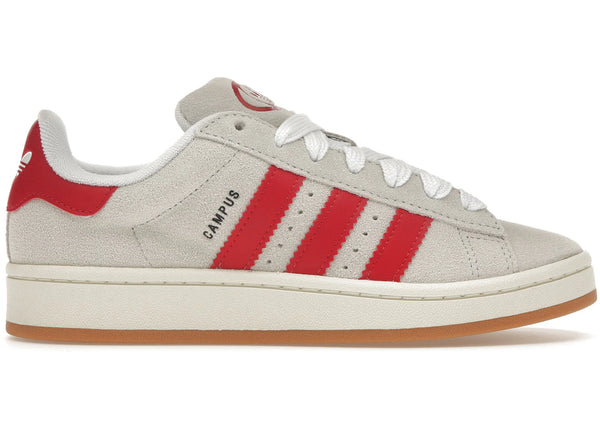 adidas Campus 00s Crystal White Better Scarlet (Women's) sneakers - authentic adidas shoes