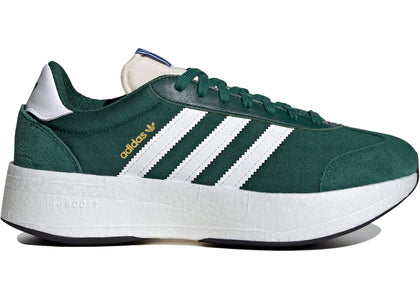 adidas City Rnr Core Green Footwear White - authentic adidas sneakers
