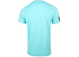 adidas Club Striped Crew Neck Short Sleeve T-Shirt Light Blue - vue 360