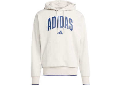 adidas Collegiate Hoodie Beige Dark Blue - authentic adidas apparel