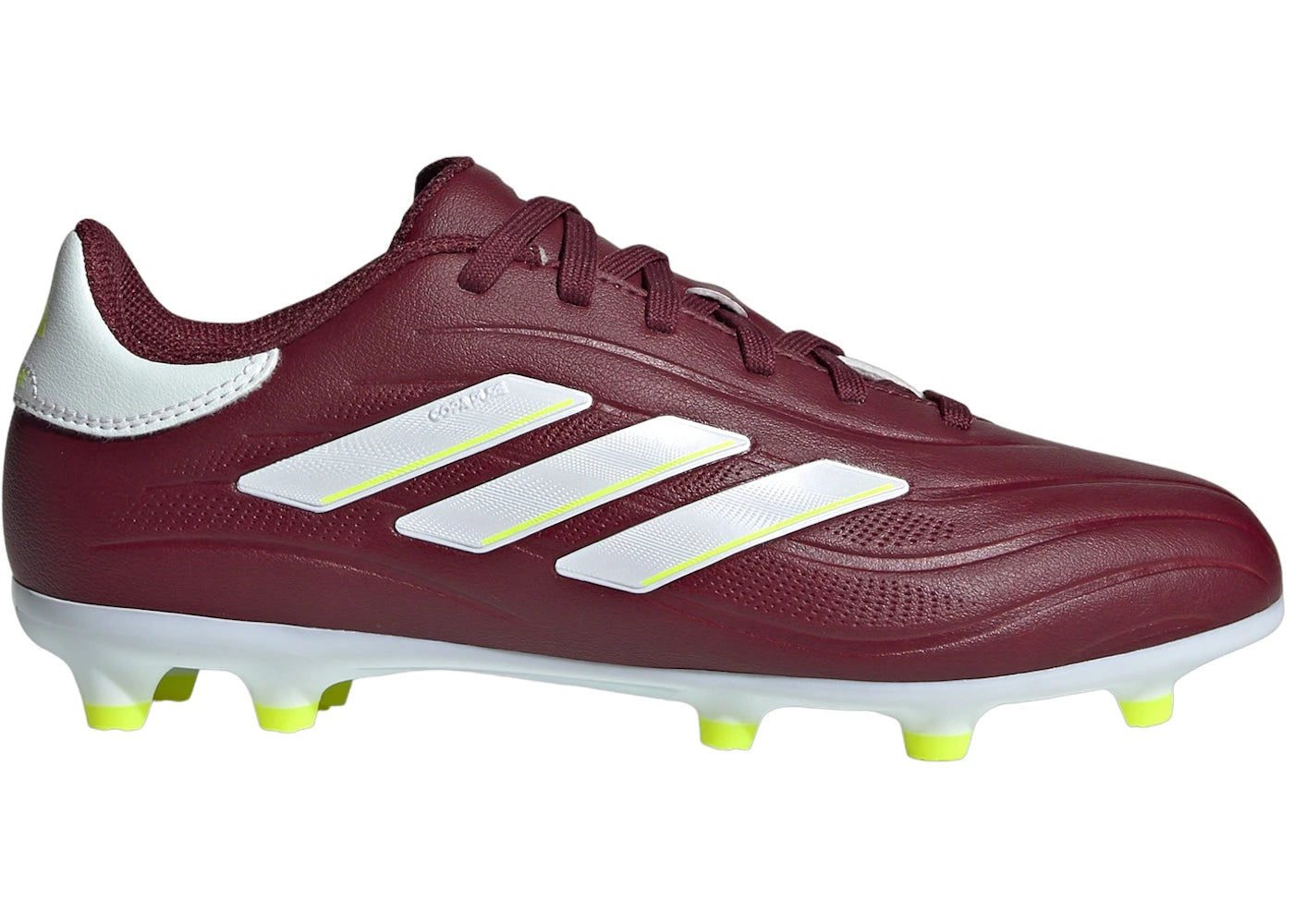 adidas Copa Pure II League FG Shadow Red Cloud White Team Solar Yellow (GS) - vue 360