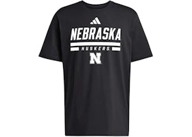 adidas Cornhuskers Men Tee Black Black Multi - vue secondaire A