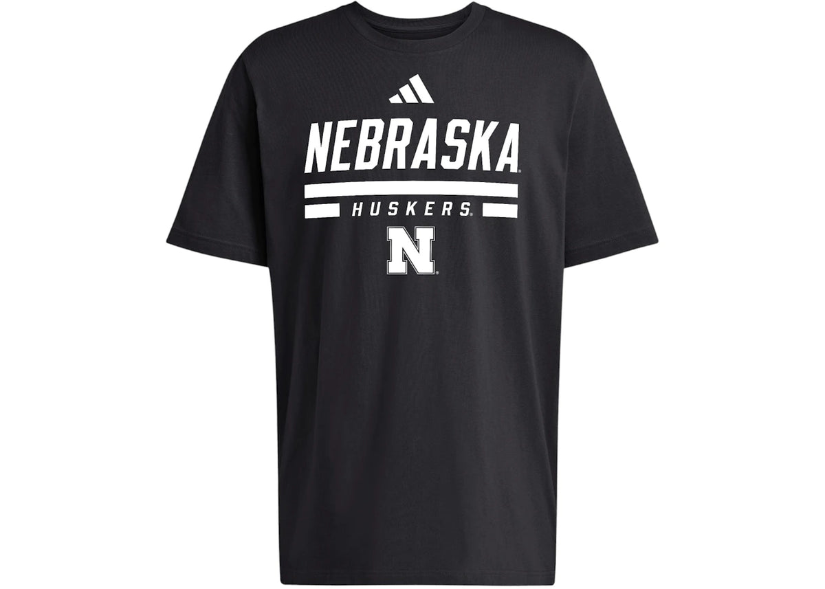 adidas Cornhuskers Men Tee Black Black Multi - vue 360