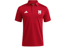 adidas Cornhuskers Ultimate365 Solid Polo Shirt Team Power Red/White/Multi - vue 360