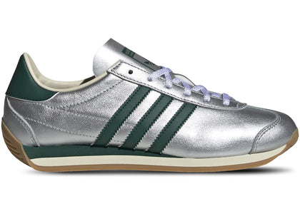 adidas Country OG Silver Metallic Collegiate Green (Women's) - authentic adidas sneakers