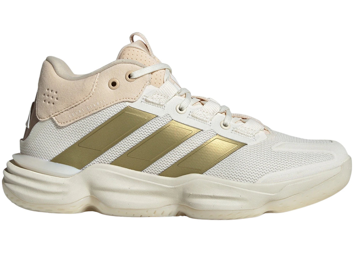 adidas Court Stabil Indoor Off White Gold Metallic Crystal Sand (Women's) - vue secondaire A