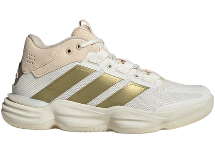 adidas Court Stabil Indoor Off White Gold Metallic Crystal Sand (Women's) - sneakers view 2