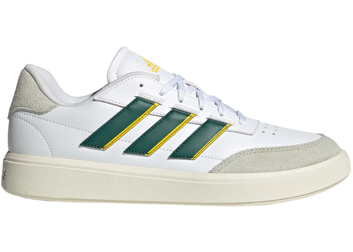 adidas Courtblock White Collegiate Green Utility Yellow - vue secondaire A