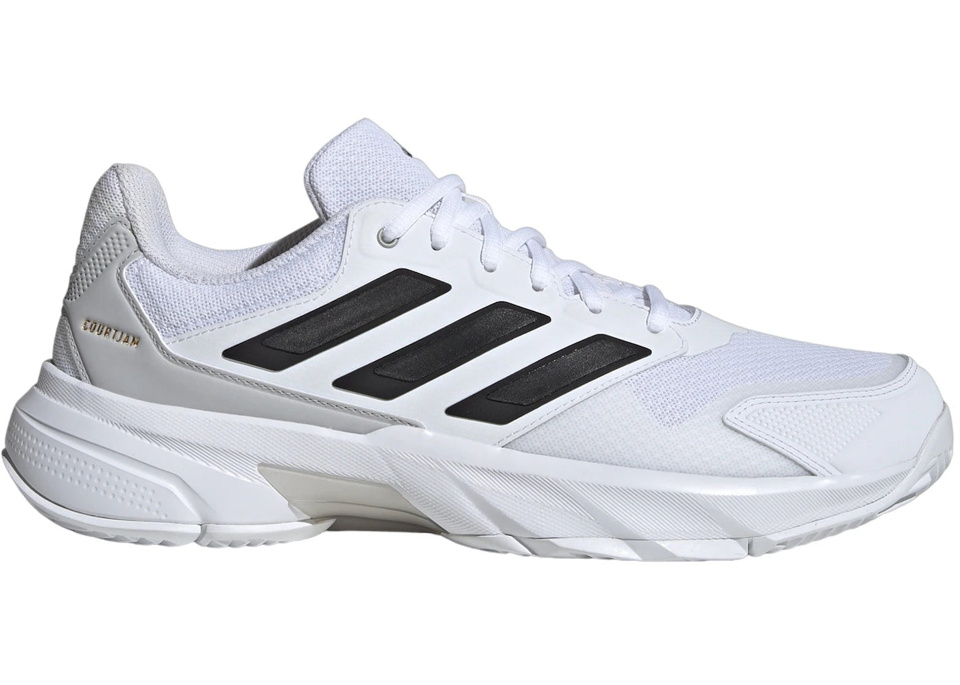 adidas Courtjam Control 3 Cloud White Core Black Grey - vue 360