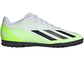 adidas X Crazyfast.4 Turf Cloud White Core Black Lucid Lemon - vue 360