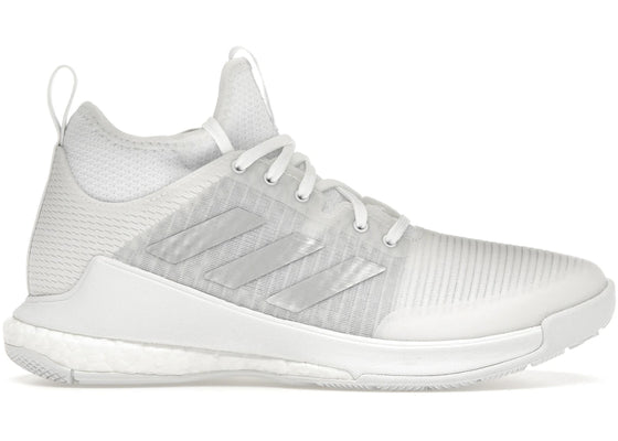 adidas Crazyflight Mid Cloud White Silver Metallic Grey (Women's) sneakers - authentic adidas shoes