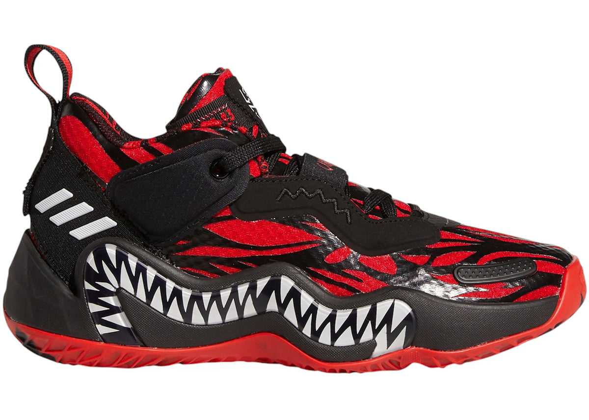 adidas D.O.N. Issue #3 Marvel Venom Carnage Black Vivid Red (GS) - vue 360
