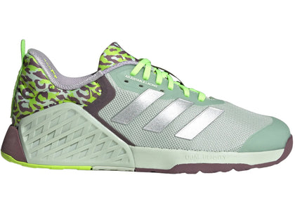 adidas Dropset 3 GFX Linen Green Silver Metallic Lucid Lemon (Women's) - authentic adidas sneakers