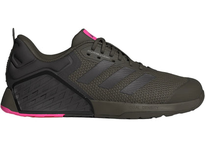 adidas Dropset 3 Shadow Olive Core Black Lucid Pink - authentic adidas sneakers