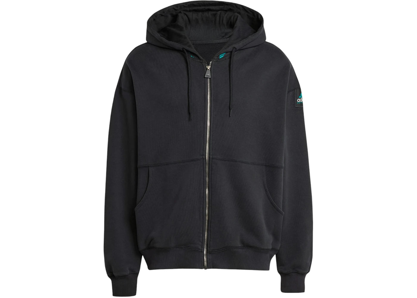 adidas Eqt Fleece Full Zip Hoodie Black - vue 360