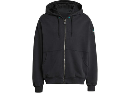 adidas Eqt Fleece Full Zip Hoodie Black - authentic adidas apparel