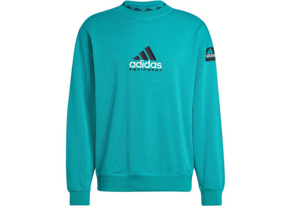adidas Eqt Reflective Crewneck Sweatshirt Equipment Green - apparel view 2