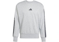 adidas Essentials 3-Stripes Fleece Sweatshirt Medium Grey Heather