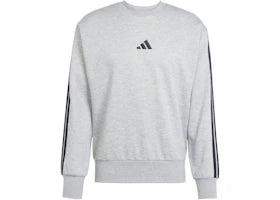 adidas Essentials 3-Stripes Fleece Sweatshirt Medium Grey Heather