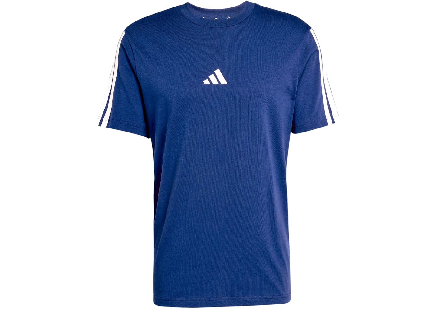 adidas Essentials 3-Stripes Single Jersey T-Shirt Dark Blue White - vue secondaire A