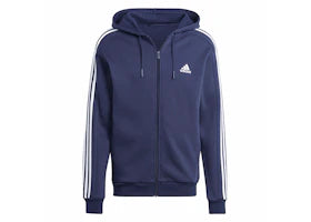 adidas Essentials Fleece 3-Stripes Full-Zip Hoodie Legend Ink