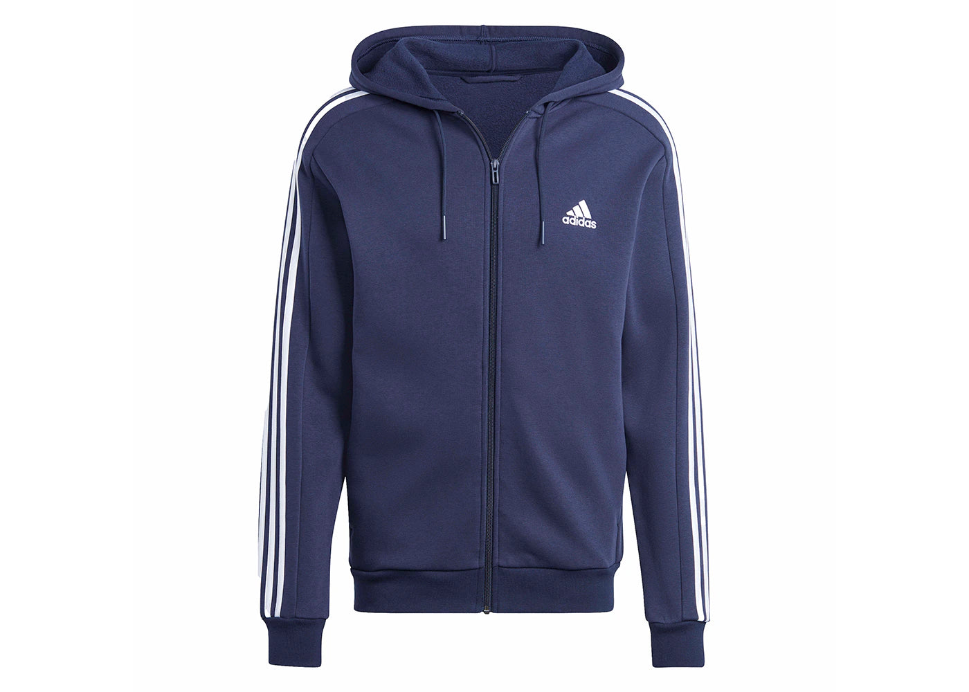 adidas Essentials Fleece 3-Stripes Full-Zip Hoodie Legend Ink - vue secondaire A
