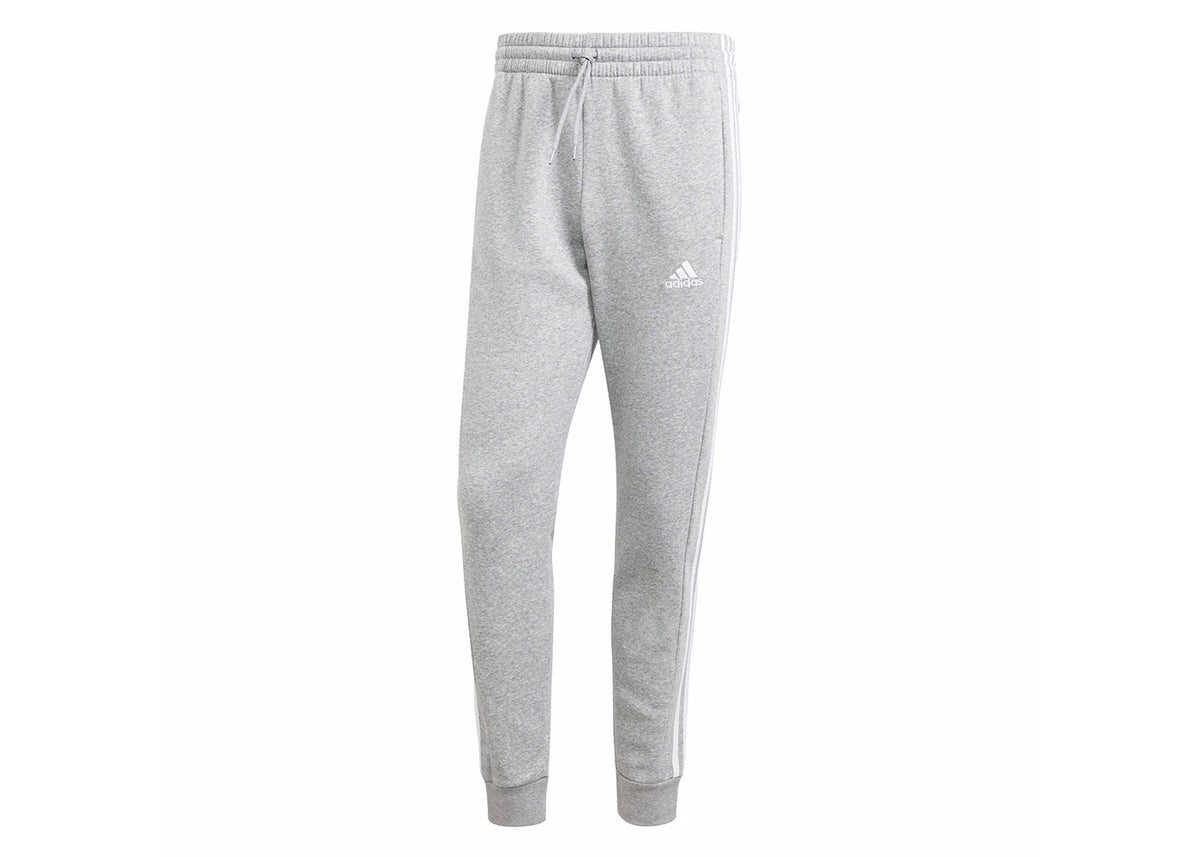 adidas Essentials Fleece 3-Stripes Tapered Cuff Pants Medium Grey Heather - vue 360