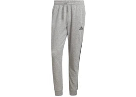 adidas Essentials Fleece Tapered Cuff 3-Stripes Joggers Medium Grey Heather Black