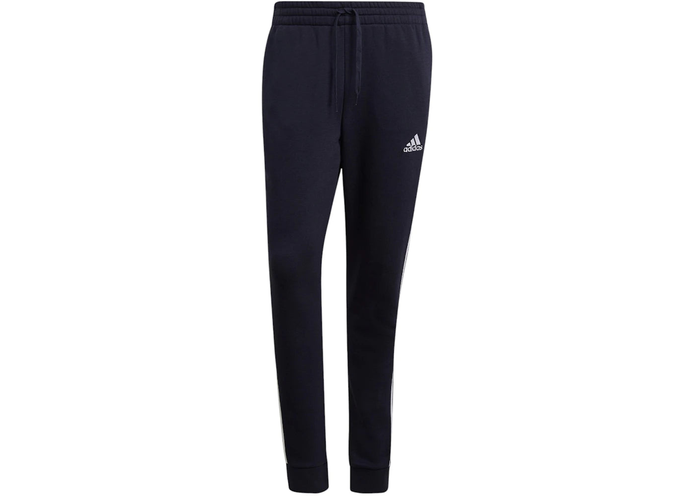 adidas Essentials Fleece Tapered Cuff 3-Stripes Pant Legend Ink/White - vue 360