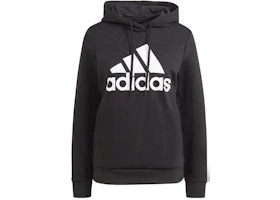 adidas Essentials Logo Fleece Hoodie Black/White