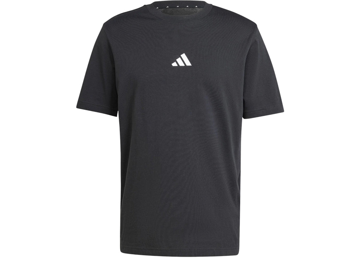 adidas Essentials Small Logo Single Jersey T-Shirt Black/White - vue 360