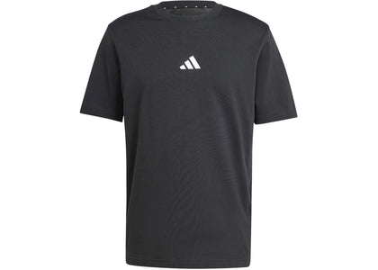 adidas Essentials Small Logo Single Jersey T-Shirt Black/White - apparel view 2