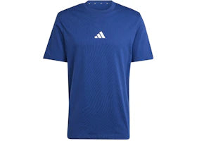 adidas Essentials Small Logo Single Jersey T-Shirt Dark Blue/White - vue 360