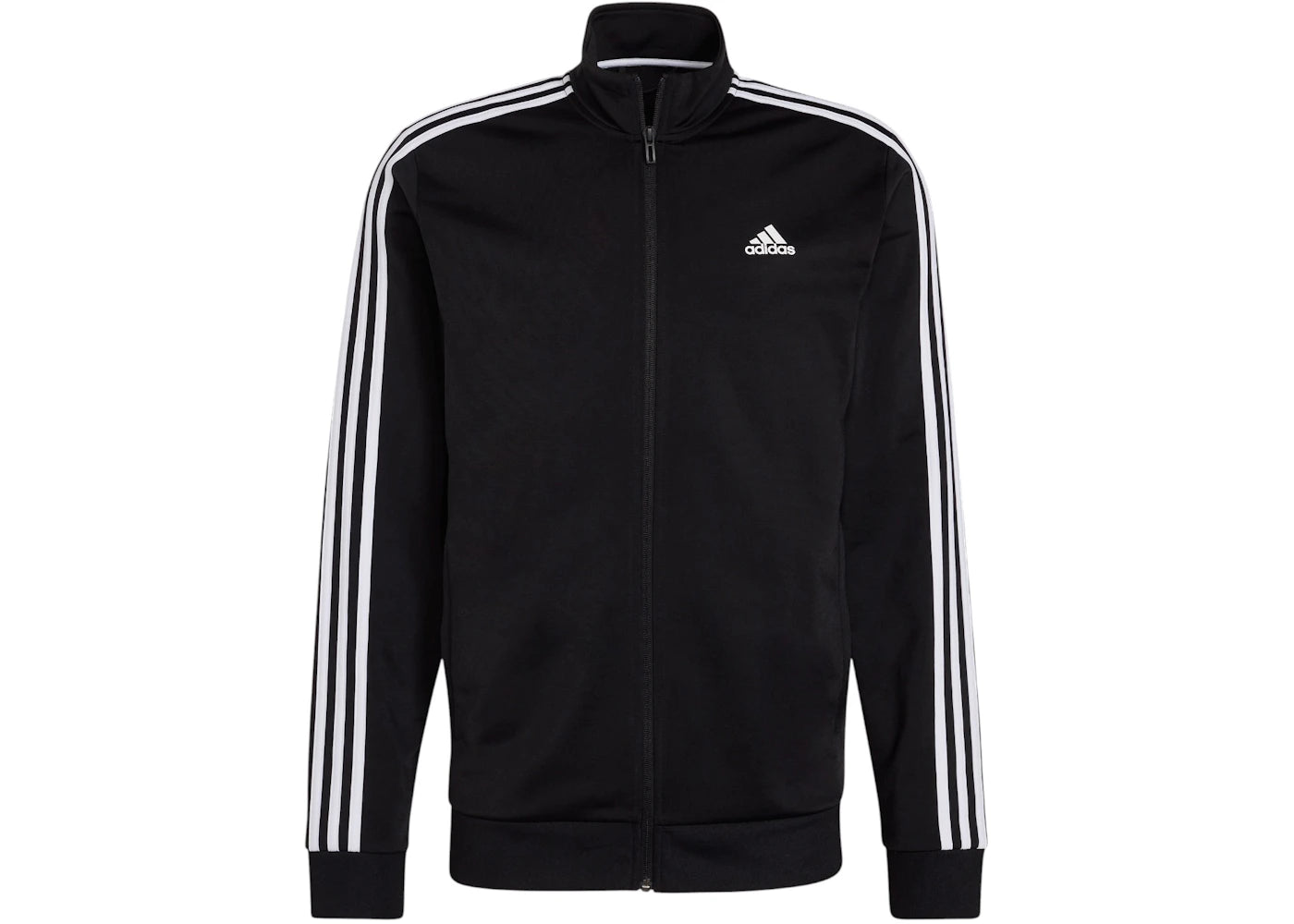 adidas Essentials Warm 3-Stripes Track Jacket Black White - vue 360