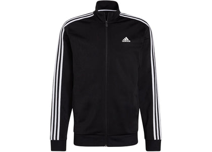 adidas Essentials Warm 3-Stripes Track Jacket Black White - authentic adidas apparel