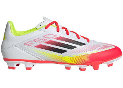 adidas F50 Club FG/MG Cloud White Core Black Solar Yellow - sneakers view 2