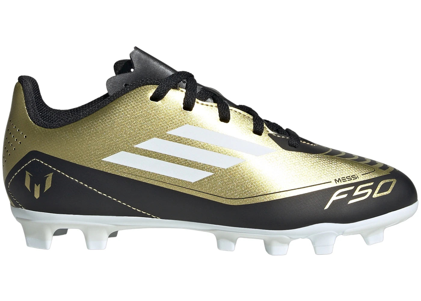adidas F50 Club Flexible Ground Messi Gold Metallic Cloud White Core Black (GS) - vue secondaire A