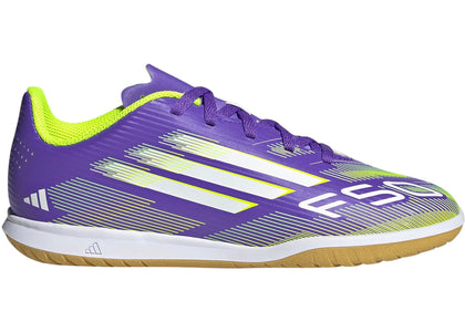adidas F50 Club Indoor Purple Rush Cloud White Lucid Lemon (GS) - authentic adidas sneakers