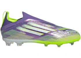 adidas F50 Elite Laceless FG Purple Rush Cloud White Lucid Lemon (GS) - vue 360