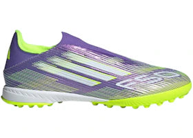 adidas F50 League Laceless TF Purple Rush Cloud White Lucid Lemon - vue 360