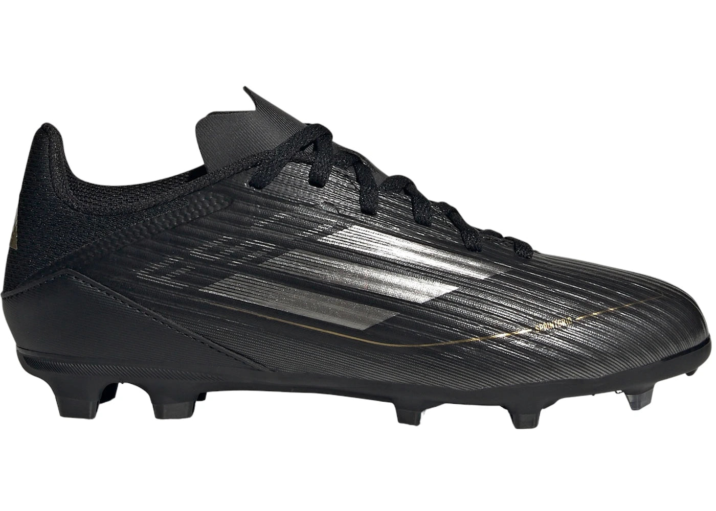 adidas F50 League Multi-Ground Core Black Iron Metallic Gold Metallic (GS) - vue 360