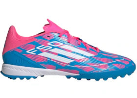 adidas F50 League Turf Solar Blue Cloud White Solar Pink - vue 360