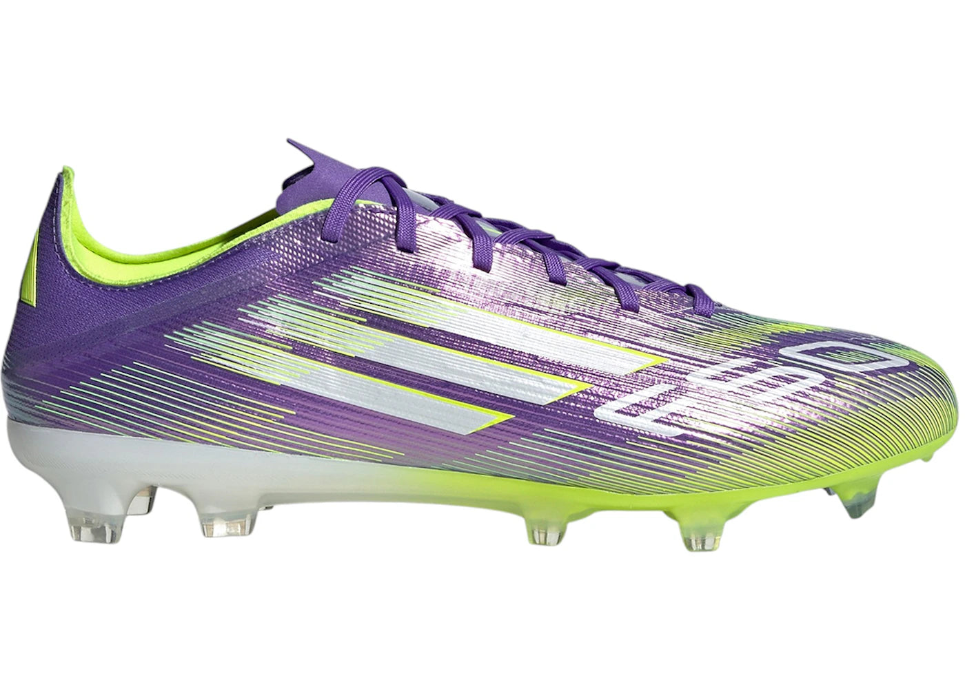 adidas F50 Pro FG Purple Rush Cloud White Lucid Lemon - vue 360