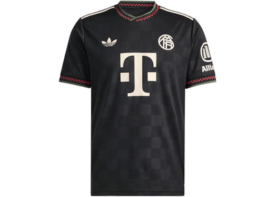adidas FC Bayern 25/26 Third Jersey Black Halo Ivory
