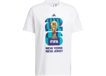 adidas FIFA World Cup 26 Host City New York New Jersey Graphic T-Shirt White - apparel view 2