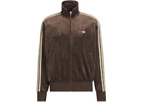 adidas Fb Tt Velour Track Top Dark Brown - vue 360