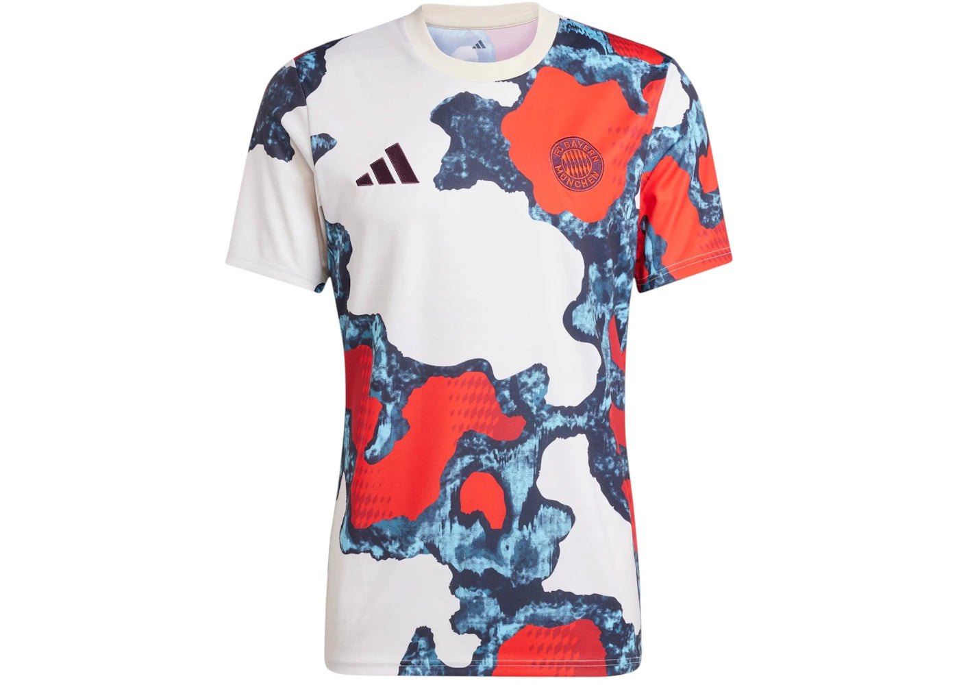 adidas Fc Bayern 24/25 Pre-Match Jersey Red Team Power Red 2 Light Aqua Linen - vue 360
