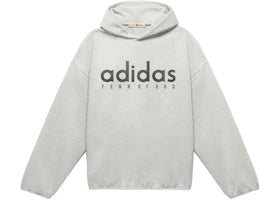 adidas Fear Of God Athletics Cotton Fleece Hoodie Medium Grey Heather - vue 360