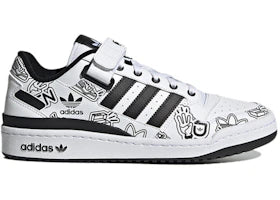 adidas Forum 84 Low Bold Graphics White Black - vue 360